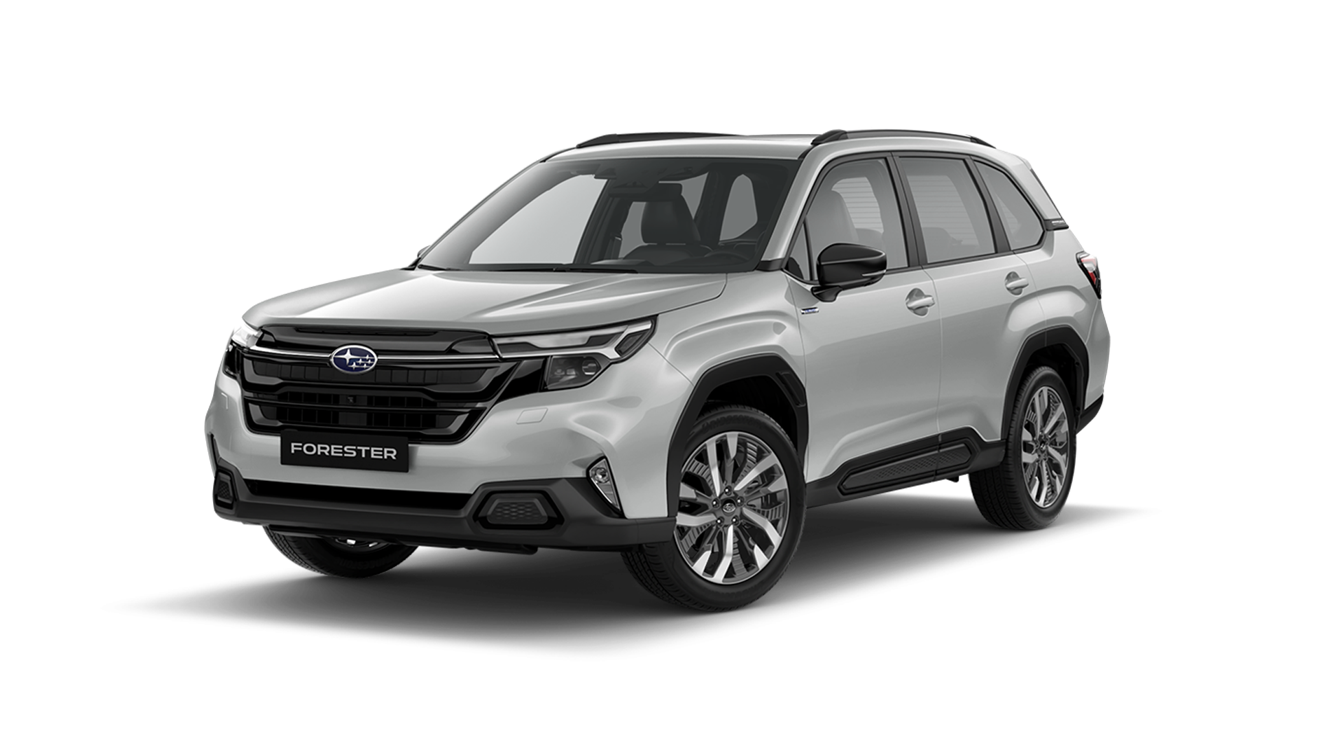 2025 Subaru Forester Limited in Ice Silver Metallic — front three-quarter view